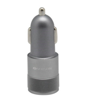 Vorson 3.1 Araç Şarjı Dual Usb Round 2a Micro Kablolu Set
