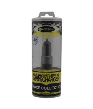 Vorson 3.1 Araç Şarjı Dual Usb Round 2a Micro Kablolu Set