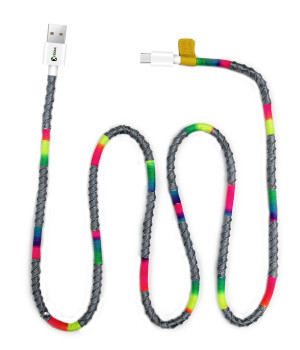 Vorson El Yapımı Neon Micro 1mt Şarj & USB Kablosu