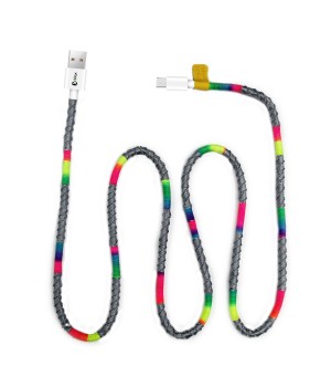 Vorson El Yapımı Neon Micro 1mt Şarj & USB Kablosu