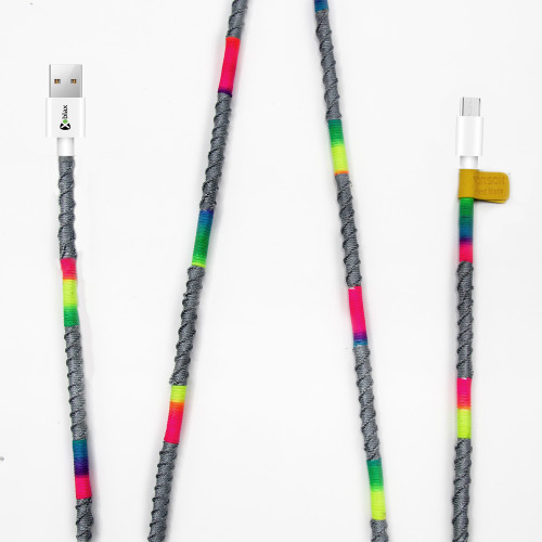 Vorson El Yapımı Neon Micro 1mt Şarj & USB Kablosu
