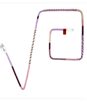 Vorson El Yapımı Purple Mix Micro 1mt Şarj & USB Kablosu